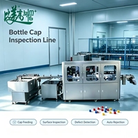 Système d'inspection visuelle automatisé des bouchons de boissons 1400PPM pour la détection des défauts de surface, des rayures, des taches et des dommages de couleur