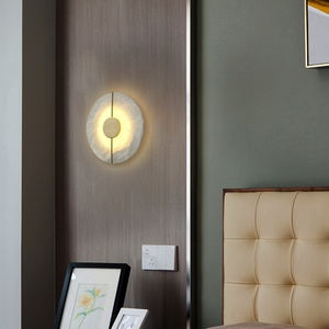 Bedroom Living Room <b>Bedside</b> <b>Light</b> Hotel Room Aisle Alabaster Marble <b>Wall</b> Lamp - Product Image 2