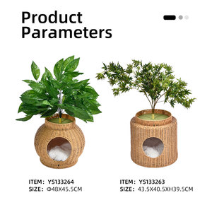 Mobili per Gatti in Vimini e Rattan Fatti a Mano Personalizzabili con Foglie - Product Image 5