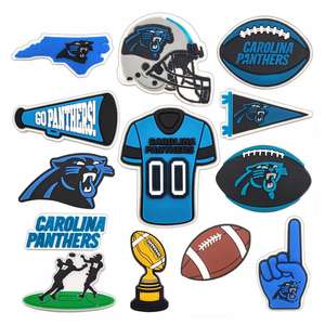 Vente en gros de décorations de chaussures personnalisées en PVC style panthères de la Caroline de l'équipe de football américain - Product Image 1
