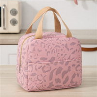 Bolsa Térmica Porta Alimentos con Estampado de Leopardo para Oficina o Escuela, Bolsa de Picnic Reutilizable con Aislamiento de Aluminio