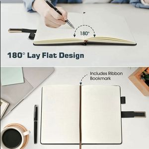 Business Stationery Gift <b>Set</b> Customised Lined PU Leather Hardcover Journal <b>Notebook</b> with 100 Sheets A5 Size for Work Journaling - Product Image 3