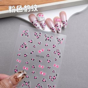 Pegatinas de <span class=keywords><strong>Uñas</strong></span> con Punta Francesa de Leopardo, Estampado <span class=keywords><strong>Animal</strong></span> Marrón y <span class=keywords><strong>Rosa</strong></span>, Arte de <span class=keywords><strong>Uñas</strong></span> para Manicuras Francesas Modernas - Product Image 6