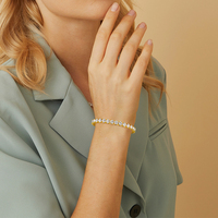 Bracelet Tennis et Joncs en Cuivre Plaqué Or 18K avec Zircone Cubique 3mm, Placage Sous Vide PVD, Anti-ternissement, Étanche, Bijoux Tendance 2027 Factory