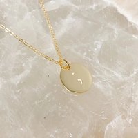 Dernier design d'usine Logo personnalisé Collier à pendentif en or 18 ct Collier à disque en acier inoxydable estampillé symbole point-virgule en or