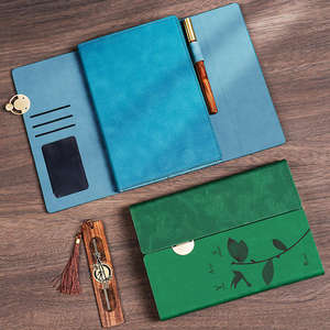 High Quality <b>A5</b> Size Office <b>Notepad</b> Top Grade Hardcover Meeting Notebook with Pen Holder - Product Image 2