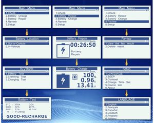 OEM nhà sản xuất xách tay kỹ thuật số Pin Xe Tester + 12V 24V chì axit nhanh chóng tự động sạc pin - Product Image 4