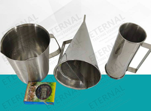 Corong Viscometer baja tahan karat uji viskositas aliran semen lumpur lumpur lumpur baja tahan karat - Product Image 6