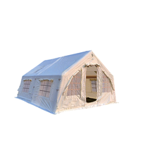 Tente Gonflable Double Couche Oxford Quatre Saisons Une Chambre Imperméable Anti-UV 8 Panneaux Ouverture Rapide Portable Idéale pour