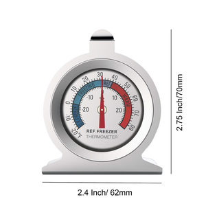 Termómetro Analógico de Acero Inoxidable, Termómetro Bimetálico para Refrigerador y Congelador para Uso Doméstico - Product Image 2