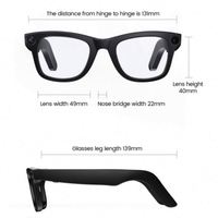 Dernières lunettes intelligentes musicales Meta E03 avec caméra HD 8MP, transfert WIFI, contrôle gestuel, ChatGPT, lunettes intelligentes pour hommes et femmes, pour l'extérieur