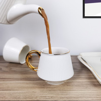 Théière blanche personnalisée service à thé, théière à café en porcelaine, vente en gros,