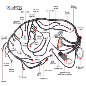 Kawat tembaga elektronik, Harness kabel listrik otomatis OEM asli - Product Image 3