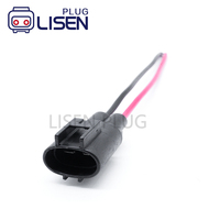 موصل سيارات ذكر أسود ثنائي الاتجاه من سلسلة Econoseal III .187 من TE Connectivity طراز Lisen Plug 176143-2 مع سلك توصيل
