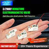 Vannes micro-miniatures à commande solénoïde YOLON pour textiles, machines à chaussettes, applications électroniques, applications sous vide, milieux gazeux, DC24V/AC220V, port M5