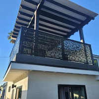 Paravents décoratifs extérieurs personnalisés EKOO en aluminium, écrans métalliques découpés au laser en acier pour balcon, garde-corps découpé au laser