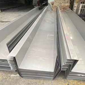 Gouttière en acier galvanisé de type K 5 po x 8 po, gouttière métallique pour drainage des toits d'entrepôts industriels - Product Image 5
