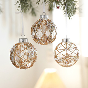 Luxury Shining <b>Glitter</b> Christmas Ball Ornaments Hanging Transparent Christmas Ball 8CM Sequined Plastic Christmas Tree Balls - Product Image 3