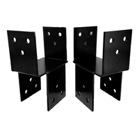 Supports de pergola Kit 6x6 Support de poutre en bois Support de pergola en métal robuste