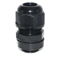 Presse-étoupe étanche M8 M12 M16 M20 M25 en plastique noir, joint d'étanchéité en nylon, connecteur de fixation de câble IP68 en nylon