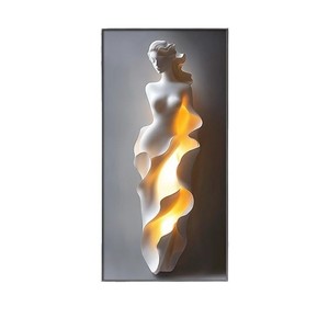 Hiện đại ánh sáng sang trọng lối vào cửa hiên trang trí trừu tượng hành lang treo sơn nâng cao cứu trợ tường đèn vải hỗ trợ - Product Image 5