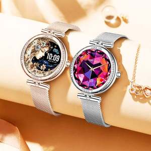 Hot Fitness Tracker Smart Watch NX17 Pro per le donne ragazze, oro argento 1.19 pollici con schermo impermeabile chiamata <span class=keywords><strong>Smartwatch</strong></span> - Product Image 6