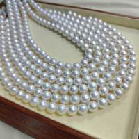 Collier de perles d'eau douce naturelles rondes de 9 à 11 mm, à fort lustre, de type Edison, blanc et violet, pour la fabrication de bijoux