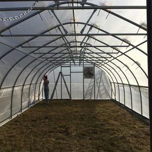 อุโมงค์พลาสติกสีเขียวสองชั้นหนึ่งช่องเดียวขนาดใหญ่สำหรับการเกษตร/ฟาร์มขนาด2.5ม.-4.5ม. หลายช่องสำหรับผักผลไม้ - Product Image 4