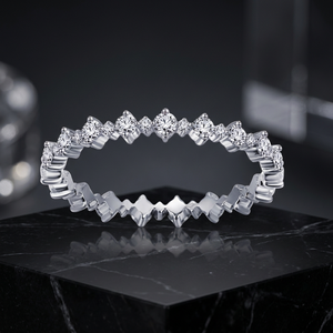 Anillo de Plata con Diamante Cultivado en Laboratorio para Mujer y Hombre, Anillo de Compromiso y Boda de Plata de Ley 925, Joyería Personalizada al por Mayor - Product Image 3