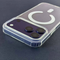 Coque de téléphone portable magnétique en acrylique transparent rigide pour iPhone 18 Pro Max/17 Pro/17/17 Air/17E/17 Pro Max/18 Pro/16/15/14/13/12