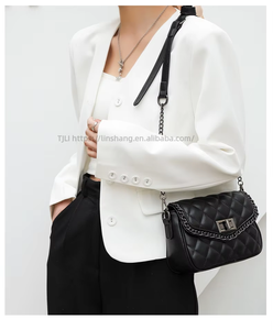Women's Fashion Simple <b>Small</b> PU <b>Handbag</b> Brand New Design Chain Shoulder Messenger Bag Lady Style All Seasons 20x7x16CM Tanjing - Product Image 5