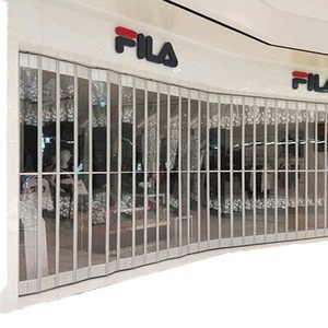 Stainless Steel Rolling Door Pvc Transparent <b>Folding</b> <b>Screen</b> For Mall Commercial Use - Product Image 1