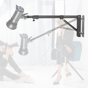 Support de fixation mural/plafond pour trépied de studio photo 180 cm avec bras pour éclairage de salon de beauté, vis 3/8" et 1/<span class=keywords><strong>4</strong></span>" pour boîtes à lumière photo - Product Image 1