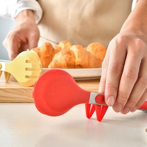 YJ maravilloso antiadherente de acero inoxidable de silicona <span class=keywords><strong>para</strong></span> cocinar pinzas de cocina con puntas <span class=keywords><strong>para</strong></span> bistec <span class=keywords><strong>Pizza</strong></span> Pasta <span class=keywords><strong>espagueti</strong></span> ensalada barbacoa Buffet - Product Image 5
