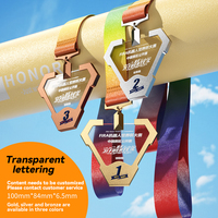 Médailles Personnalisables Sport Marathon Run Cristal Or Argent Cuivre Sublimation Vierges Gravés Trophées Plaques Logo Personnalisable