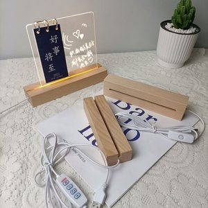 Đế Trưng Bày Đèn LED Gỗ Hình Chữ Nhật 6 Inch Cho Tấm Đèn Acrylic Đế Đèn Ban Đêm Bằng Gỗ Cho Cúp Nhựa Acrylic Thủy Tinh Pha Lê 3D - Product Image 3