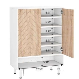 Wood grain luxury modern <b>shoe</b> cabinet, living room <b>shoe</b> <b>rack</b>, minimalist modern entryway cabinet, large-capacity <b>storage</b> - Product Image 5