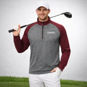 Fabricants de vêtements sur mesure – Nouveau pull de golf décontracté et léger pour homme avec fermeture éclair 1/4 – Sweat-shirt de performance - Product Image 1