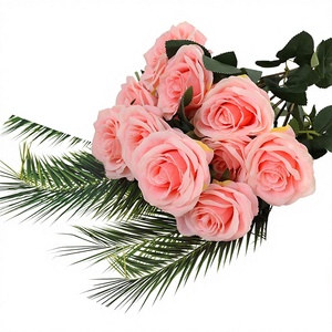 Rose Artificiali in Seta Stile Europeo, 10 Grandi Rose per Matrimoni, <span class=keywords><strong>San</strong></span> <span class=keywords><strong>Valentino</strong></span>, Lauree, Decorazioni per la <span class=keywords><strong>Casa</strong></span> - Product Image 3