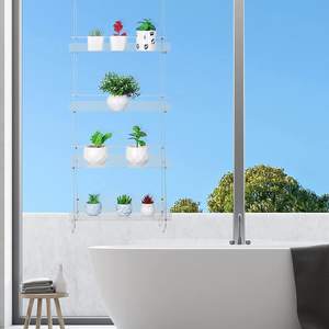 Estante transparente colgante para plantas, escaparate de exhibición de flores de acrílico para interior, estante de almacenamiento flotante para plantas - Product Image 5