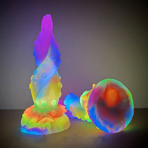 2022 YOCY Seri Naga Kuning Fantasi 324G <span class=keywords><strong>Penis</strong></span> Karet Bercahaya Dalam Gelap Glow In The Dark untuk Lesbian - Product Image 2