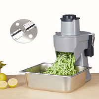 Machine à couper les légumes commerciale multifonctionnelle en acier inoxydable, trancheuse, hachoir et déchiqueteuse pour restaurant et usine alimentaire