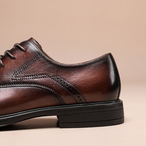 Nueva Colección de Primavera, Zapatos de Cuero Formales y Casuales para Hombre, Zapatos de Cuero con Punta Ancha a la Moda, Zapatos de Caballero Estilo Británico - Product Image 5