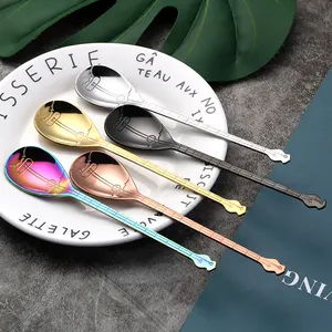 Creative Musical Instrument Design Tea Spoons Colorful Stainless Steel Coffee Spoon