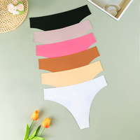 Tanga sin Costuras para Mujer, Ropa Interior que Evita la Visibilidad del Vello Púbico, Bragas Anti-Embarrasamiento para Leggings de Yoga