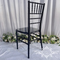 Chaises de salle à manger de mariage Chiavari démissionner noir chaises en plastique de meubles d'événements de banque d'hôtel