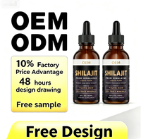 Gouttes liquides de résine de Shilajit riches en acide fulvique et multi-minéraux pour soutenir la vitalité, la concentration et l'immunité – Supplément orale végétalien en tincture