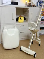 Valise de voyage pour enfants Lecoco style poussette avec siège intégré, en néoprène, rangement compact, outil pratique et astucieux pour les déplacements