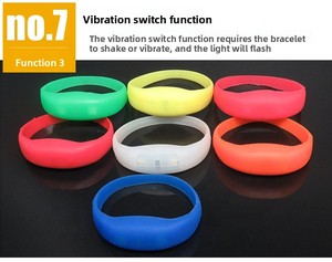 DMX điều khiển từ xa LED Glow Vòng đeo tay ánh sáng lên dây đeo cổ tay Silicone Glow Vòng đeo tay LED ban nhạc cổ tay - Product Image 6