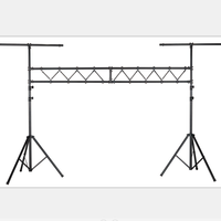 LEILEI LS01 support de ferme d'éclairage DJ réglable en hauteur avec t-bar, équipement de système de scène